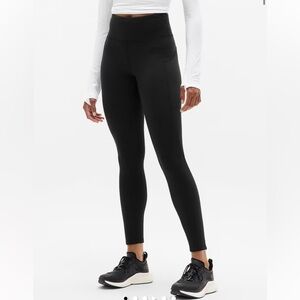 ATHLETA ALTITUDE EDGE STASH TIGHT LEGGINGS FLEECE SIZE SMALL